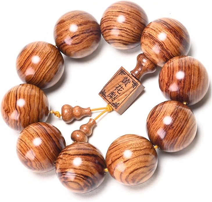 Natural Wooden Adult Bracelet Spring Chain Bracelet, 1pc/pack