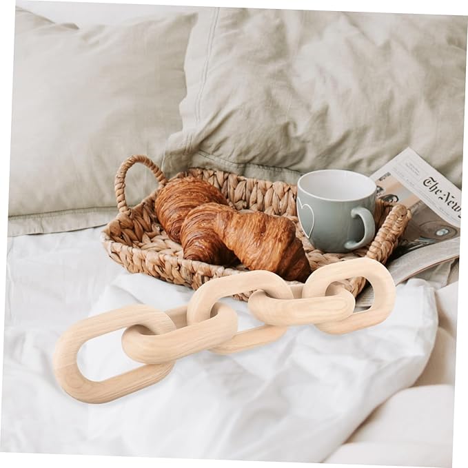 LIFKOME Chain Link Decor Aesthetic Decoration for Living Bedroom and Farmhouse Unique Present for Special Occasions Elegant Wood Knot Display for Home and Events