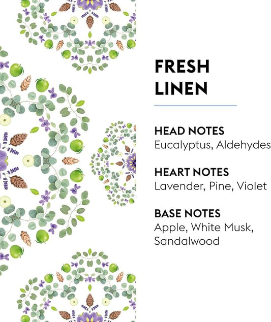 MAISON BERGER - Fresh Linen - AIr Freshener - Lampe Berger Fragrance Refill for Home Fragrance Oil Diffuser - 33.8 Fluid Ounces - 1 Liter