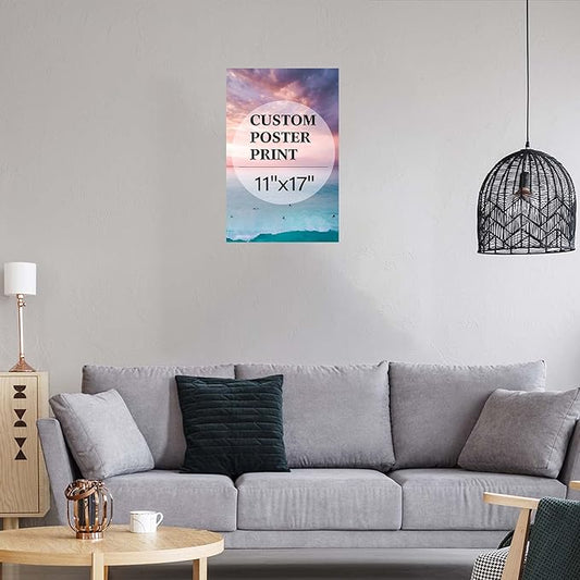 jenesaisquoi Upload Your Photo Image Custom Personalized Photo to Poster Printing Home Decor Wall Art Prints (Unframed, 11" x 17")