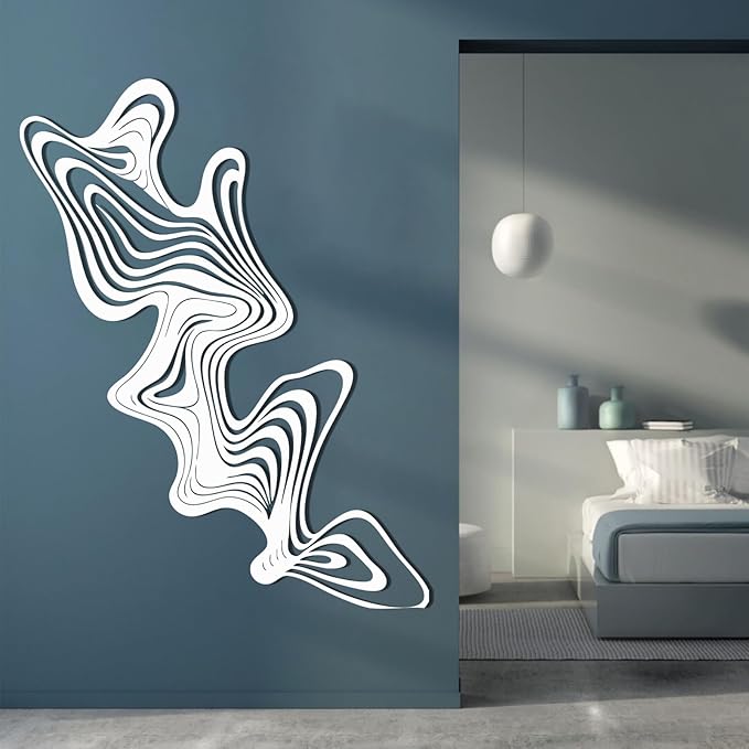 Abstract Line Metal Wall Art,Abstract Metal Wall Art,Abstract Metal Line Art Wall Decor,Metal Line Art,Abstract Wall Art,Modern Wall Art,Living Room Decor (Black, 23x30inch / 59x76cm, metal wall art)