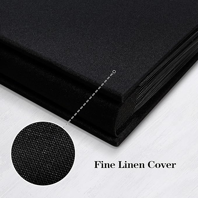 Mublalbum Small Photo Album 4x6 300 Photos Linen Cover Picture Book with Horizontal Pockets for Wedding Family Anniversary and Baby (Black)