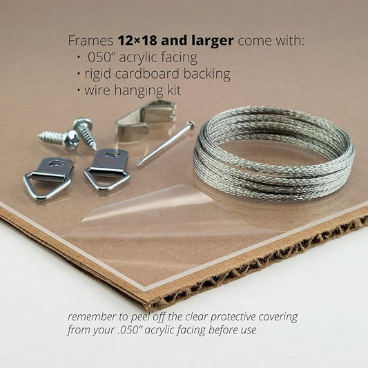 Craig Frames Contemporary, 17x23 Black Picture Frame with White Collage Mat, 9 Openings for 5x7 Prints