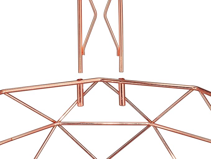 ROSYLINE fruit basket with banana hanger, fruit bowl, multi-functional kitchen and living room storage fruit and vegetable basket, banana hanger can be dismantled (rose gold)