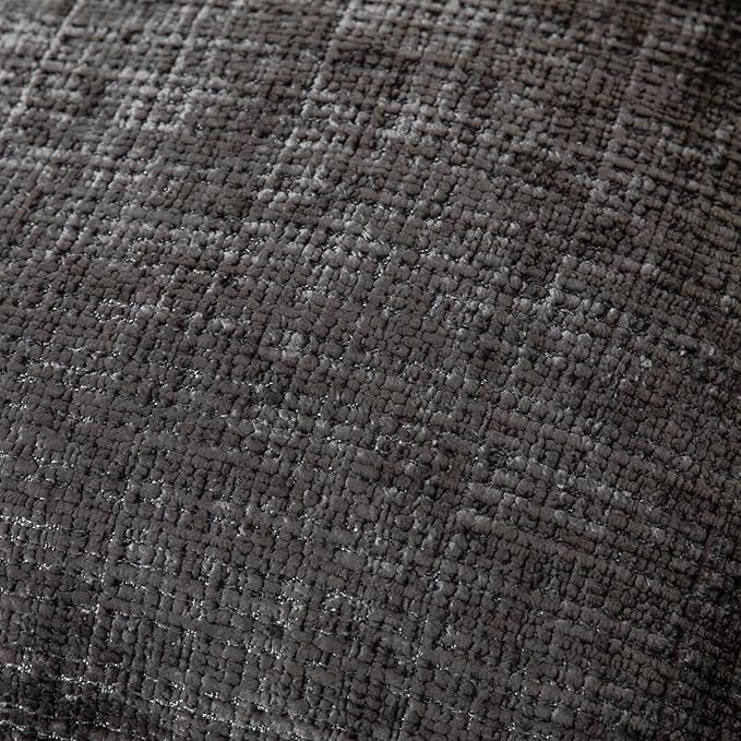 Yaertun Pack of 2 Chenille Textured Decorative Throw Pillow Covers Accent Solid Cushion Cover Soft Cozy Pillow Case with Velvet Back for Couch Sofa Bed Living Room 20x20 Inch Dark Grey