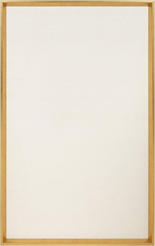 Kate and Laurel Calter Framed Linen Fabric Pinboard, 25.5 x 41.5, Gold