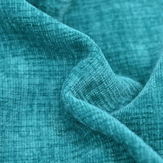CaliTime Throw Pillow Covers Decorative 24 X 24 Inches Pack of 2 Cotton Thread Stitching Edges Solid Dyed Soft Chenille Cushion Cases for Couch Sofa Bed Living Room Farmhouse Lake Blue