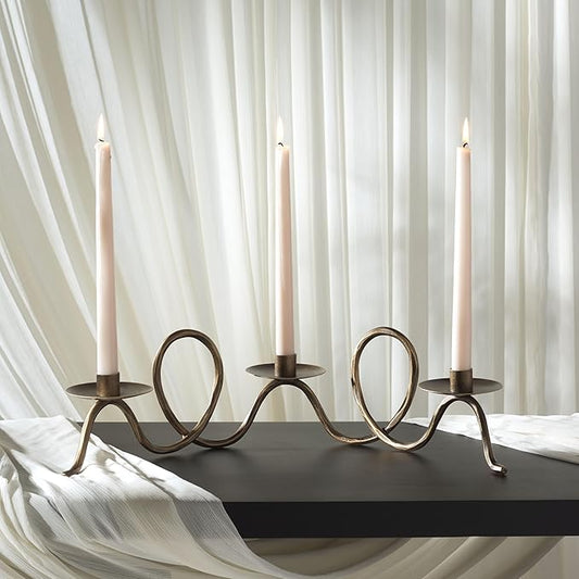 SAFAVIEH Home Collection Cian Brass Candleholder Centerpiece