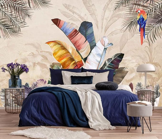 Abstract Background Floral Wallpaper Garden, Wall murals for Living Room, Bedroom, Bathroom Background Wall Decoration(Non-self-Adhesive)