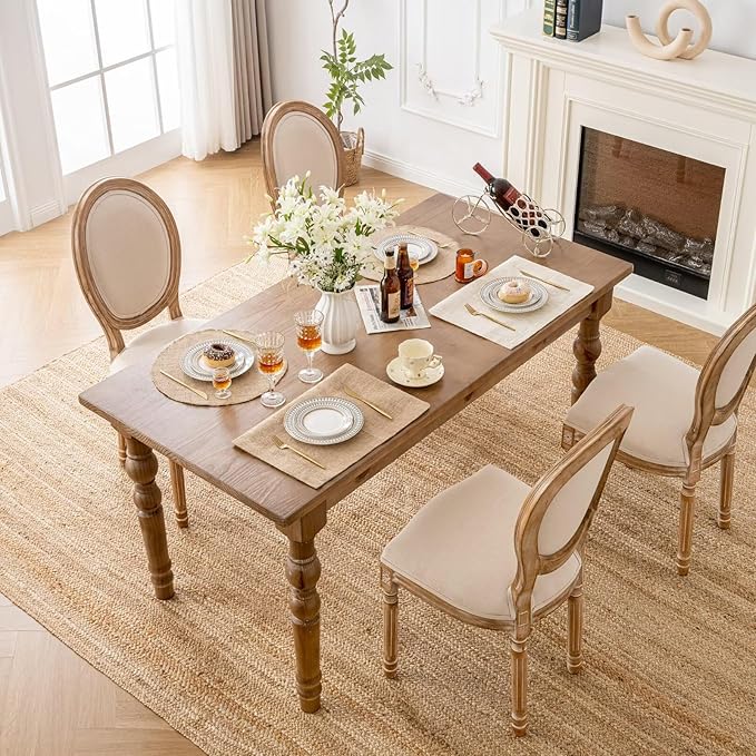 Shatex Round Placemat 15inch 4 Pack,Jute Rustic Placemats Meal Mats for Dinning Table,Daily Wedding Party Ceremony Thanksgiving