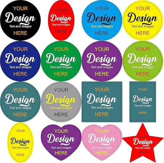 Custom Stickers Personalized Logo Sticker – Customized Business Labels with Any Design Name+ Image – Roll Packed – Fade Resistant,Multi Shapes,Sizes