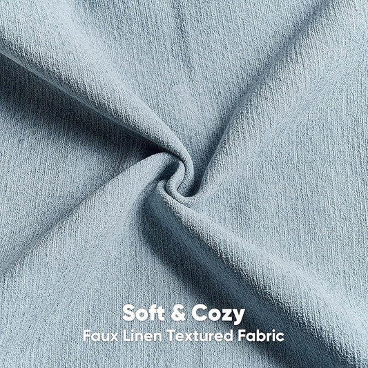 FUTEI Denim Blue Chenille Decorative Throw Pillow Covers 16x16 Inch Set of 2,Soft Cozy Faux Linen Textured Cushion Case,Farmhouse Home Decor for Couch Living Room