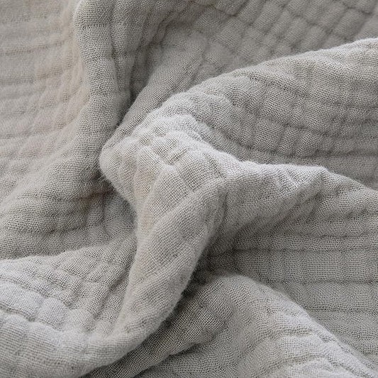 100% Cotton Muslin Twin XL Blanket (66" x 90") – A Luxuriously Soft, 4-Layer Lightweight and Breathable Gauze Blanket, Perfect for Year-Round use on beds, couches (Grey, Twin XL)