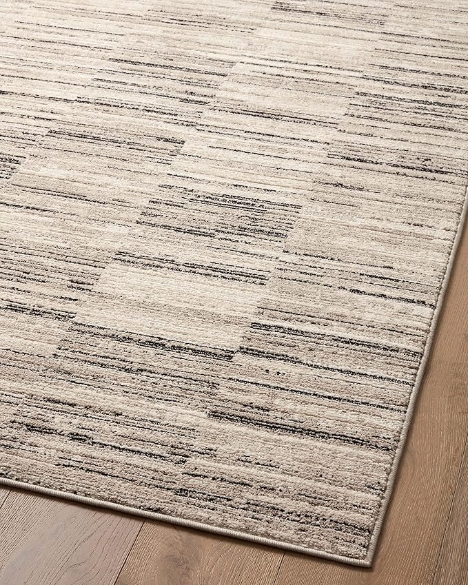 Loloi Darby Collection DAR-01 Charcoal/Sand 2'-7" x 10'-0" Runner Rug