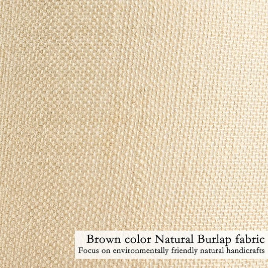 GO&SO Set of 2 Lamp Shades for Table Lamps Floor Lamps Rustic Brown Drum Lampshades- 13" Top x 13" Bottom x 10" High (Spider) Natural Burlap - Medium Lampshades Modern -Farmhouse Assembly Required