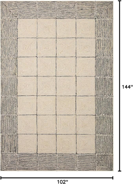 Loloi Chris Loves Julia Francis Collection FRA-02 Cream/Black 8'-6" x 12' Area Rug