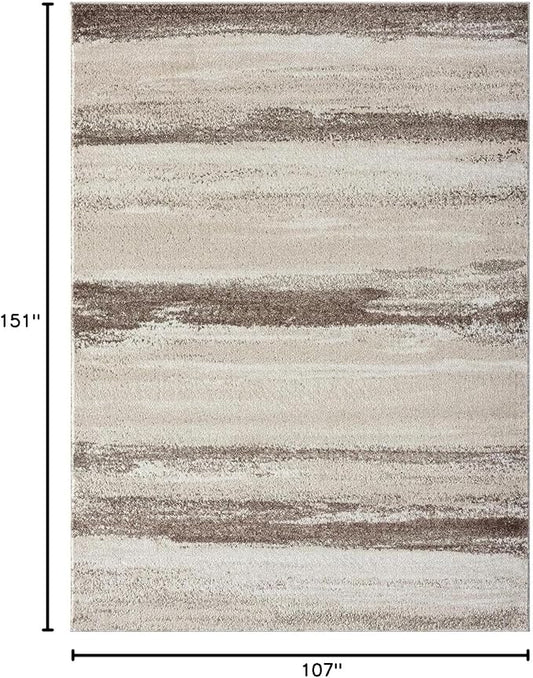 LUXE WEAVERS Rug Modern Area Rug Stain Resistant, Brown/Size 9x12