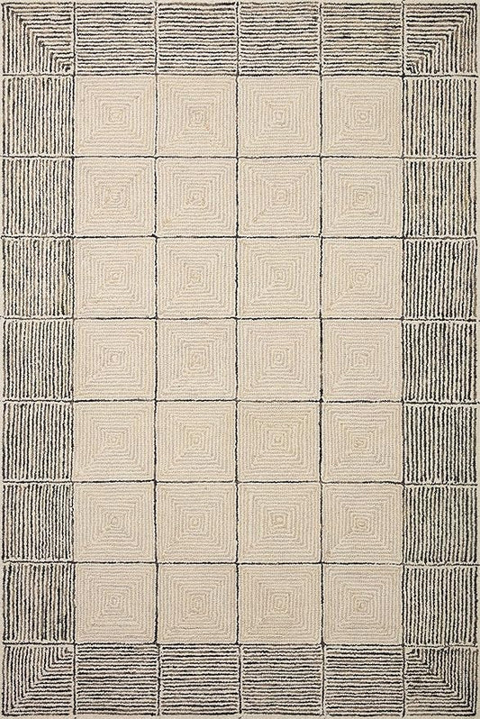 Loloi Chris Loves Julia Francis Collection FRA-02 Cream/Black 2'-6" x 9'-9" Runner Rug