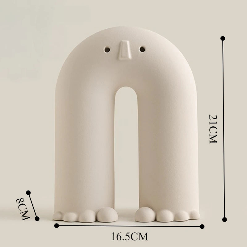 Abstract Vases Ceramics Decoration Flower Vase Aesthetic Art Vases Living Room Elegant Flowers Bottle Cute Minimalist Decor
