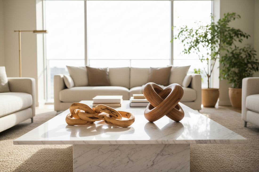 Modern Traditions: Unique Sculptural Objects for a Sophisticated Living Room