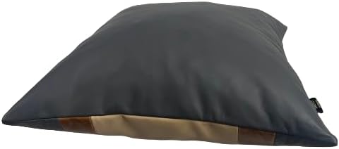 LL LEATHER LOVERS Lambskin Leather Pillow Cover - Sofa Cushion Case - Decorative Throw Covers for Living Room & Bedroom, 22x22 Inches - Multi Color 02 Pack of 2