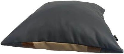 LL LEATHER LOVERS Lambskin Leather Pillow Cover - Sofa Cushion Case - Decorative Throw Covers for Living Room & Bedroom, 22x22 Inches - Multi Color 02 Pack of 2