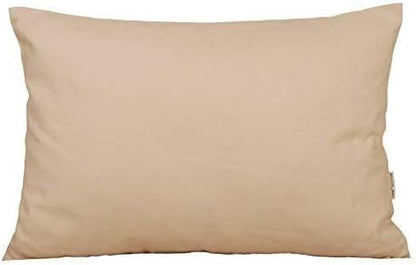 TangDepot Handmade Decorative Solid 100% Cotton Canvas Throw Pillow Covers/Pillow Shams, (12"x20", Cream)