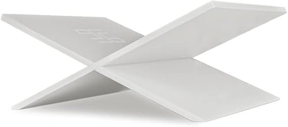 Honygebia White Acrylic Book Stands - Cross Frame Acrylic Book Holder, Open Bookstand for Display and Reading, Suitable for Art, Bible, Cookbook, Easel, Magazine, Textbooks 12.5" x 9.5" x 5.5"