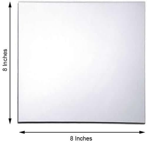 Efavormart 8" Square Glass Mirror Wedding Party Table Decorations Centerpieces - 6 PCS