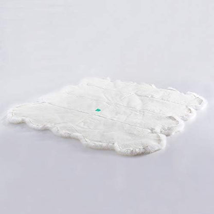 HUAHOO Premium Genuine Sheepskin Rug Real Australia Sheepskin Natural Luxury Fluffy Lambskin Fur Area Rug Seat Covers for Kids Bedroom Sofa Chair Cover Pets Dogs Mat Eight Pelt /6.2' x 7' White/Ivory