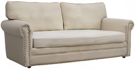Eismodra Couch Cushion Covers Magic Stretch Sofa Slipcover for 3 Cushion Couch Dogs Pet L Shape 2 Seat Replacement Furniture Protector,Cream White Length 37-53 inches(Only 1 Piece)