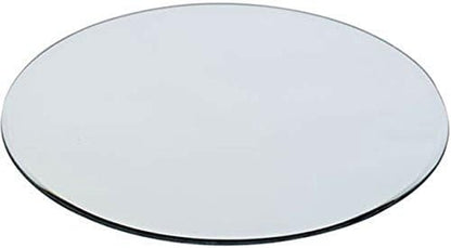 WGVI WGV Round Mirror Plate Sets Bulk 12" Diameter, 4.5 mm Thickness, Frameless Sanded Edges, Quality Thick Candle Tray, Home Event Party Wedding Table Centerpiece Wall Decor, 10 Pieces