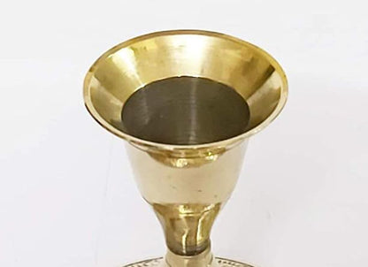 Brass Candle Stand Living Room Candlestick Holder for Table Candle Holders Candle Holder Stand Metal Pillar Wedding Gift Centerpiece Candle Holders (2.5 inches)