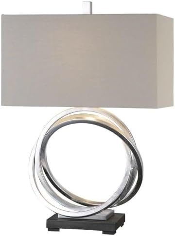 Uttermost Soroca Silver Leaf Metallic Rings Modern Table Lamp
