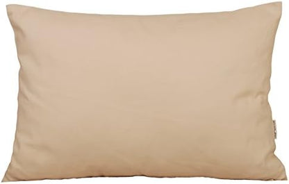 TangDepot Handmade Decorative Solid 100% Cotton Canvas Throw Pillow Covers/Pillow Shams, (12"x18", Cream)