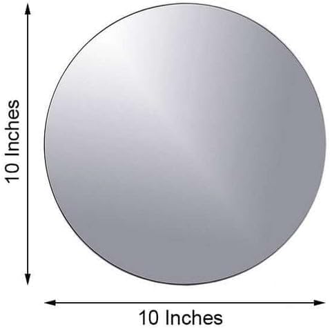Efavormart 10" Round Glass Mirror Wedding Party Table Decorations Centerpieces - 6 PCS