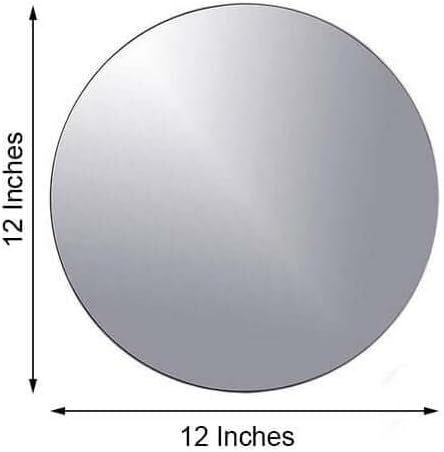 Efavormart 12" Round Glass Mirror Wedding Party Table Decorations Centerpieces - 4 PCS