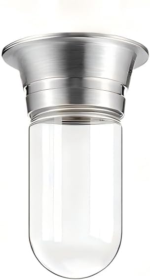 2 Pcs Restaurant Canopy Hood Light Fixture with Thermal and Shock Resistant Clear Coated Tempered Glass Globe