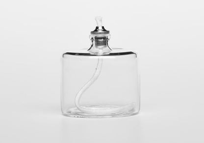 Firefly Fuels Refillable Glass Oil Candle - 2 oz Liquid Candle for Indoor Use, Outdoor Events, Emergency Lighting - Clean Burning with Wick and Holder Included. Use with Liquid Paraffin or Lamp Oil