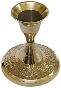 Brass Candle Stand Living Room Candlestick Holder for Table Candle Holders Candle Holder Stand Metal Pillar Wedding Gift Centerpiece Candle Holders (3.2 inches)