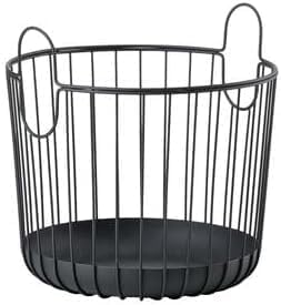 Zone Denmark Inu Basket - Basket with Handles Crafted from Metal - with sleek and sturdy design - Stylish and Functional Storage for Kitchen, Bathroom, Children's Room, and Home Office- (Small)