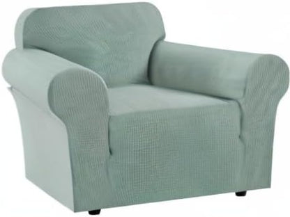 H.VERSAILTEX Slip Covers for Chair Stretching Skid Resistance Couch Cover for Dogs, Thick and Durable Soft High Spandex Jacquard Sofa Covers, Form Fitted Chair Slipcover(Armchair 31"-40", Sage)