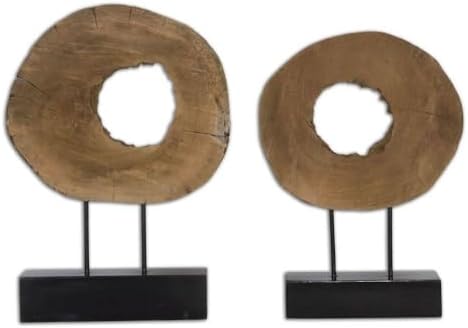Uttermost Ashlea 2-Piece Mango Wood Log Sculpture Set