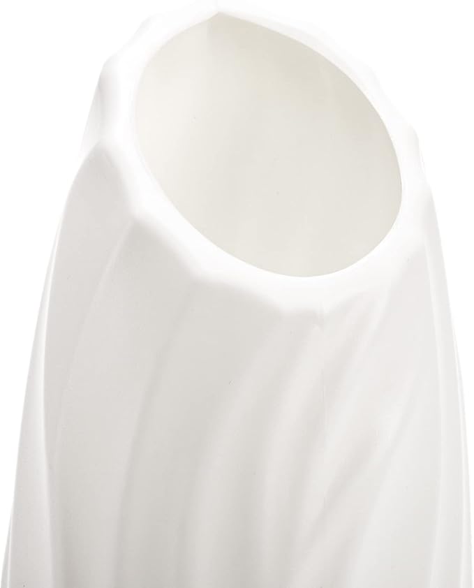 SOUJOY 10 Pack Plastic Composite Flower Vase, Unbreakable Floral Vase Home Decor Centerpieces, White Tall Conic Bud Vase for Wedding Decor, Living Room, Arranging Bouquets