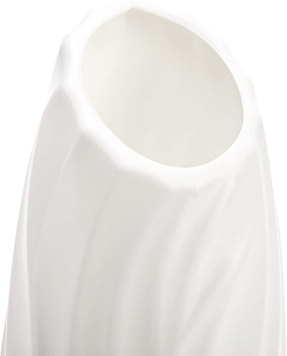 SOUJOY 10 Pack Plastic Composite Flower Vase, Unbreakable Floral Vase Home Decor Centerpieces, White Tall Conic Bud Vase for Wedding Decor, Living Room, Arranging Bouquets