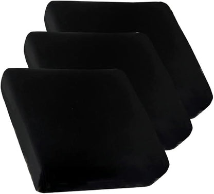 HOOBUY Waterproof Couch Cushion Cover 3Pieces Stretch Sofa Slipcovers Furniture Protector with Elastic Suitable for 3 Seater Sofa (3, Black)