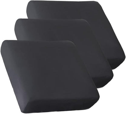 HOOBUY Waterproof Couch Cushion Cover 3Pieces Stretch Sofa Slipcovers Furniture Protector with Elastic Suitable for 3 Seater Sofa (3, Grey)