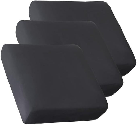HOOBUY Waterproof Couch Cushion Cover 3Pieces Stretch Sofa Slipcovers Furniture Protector with Elastic Suitable for 3 Seater Sofa (3, Grey)