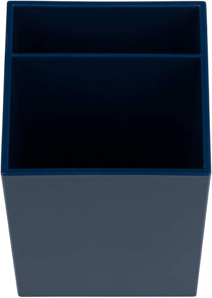JAM Paper Plastic Pen Holder - Navy Blue - Desktop Pencil Cup Sold Individually