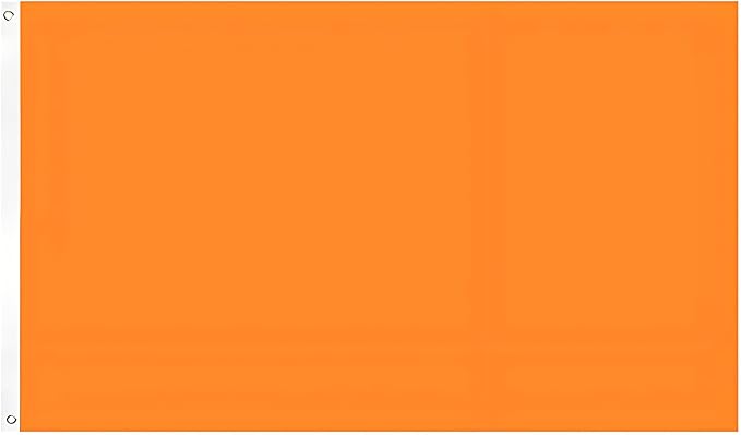 Solid Orange Flag 3x5 Ft Blank Orange Flags Vivid Color Double Stitched Plain Flag with Brass Grommets